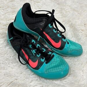Nike Rival MO Blue Mesh Athletic Running Track Spikes Shoes Women Size 8.5